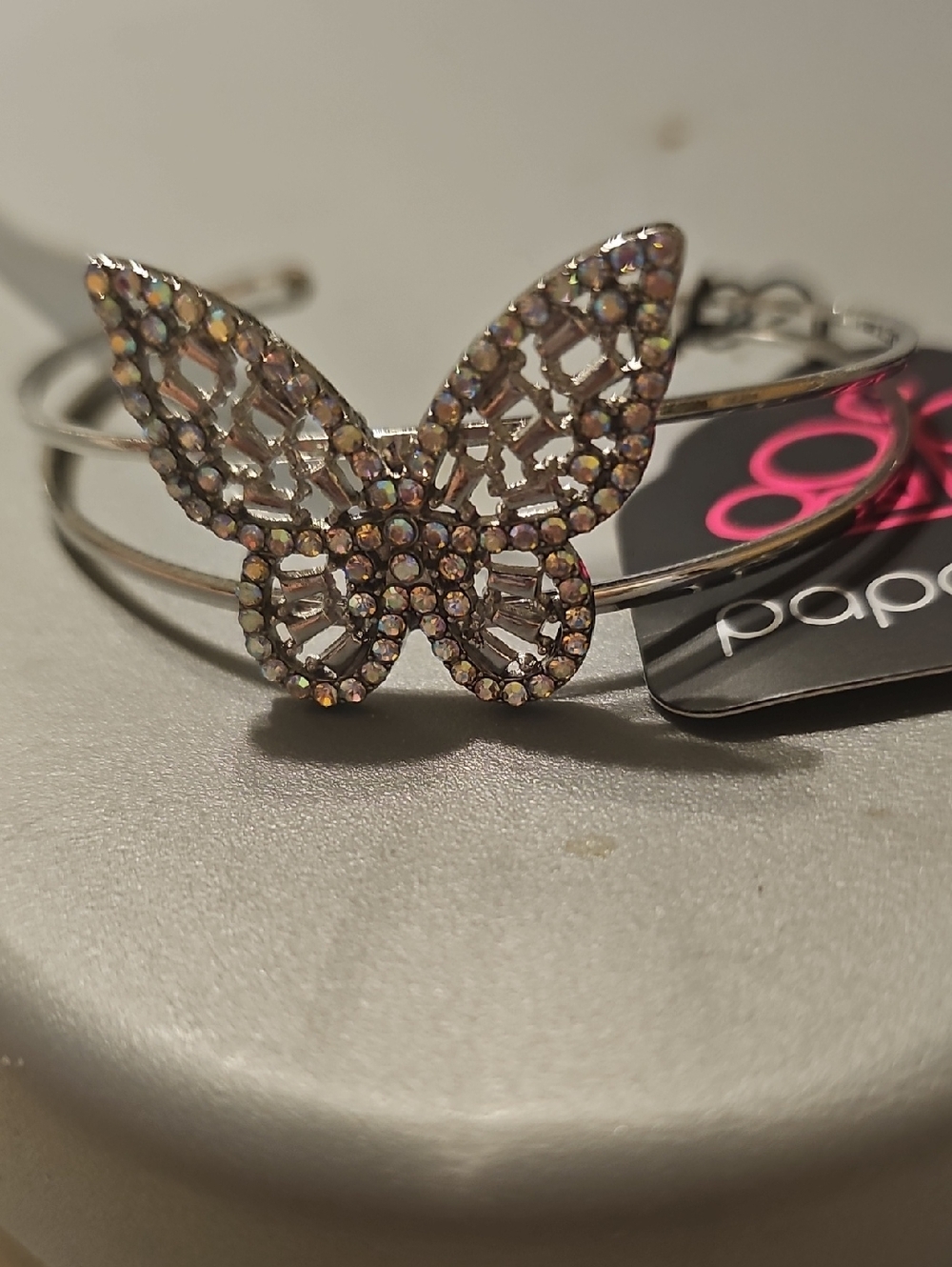 Hold  Do Not Buy  Paparazzi Iridescent Butterfly Crystal Cuff Bracelet